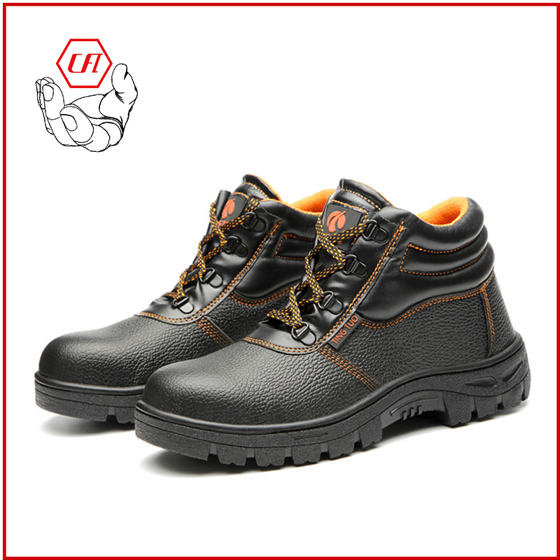 Оптовая продажа, защитные ботинки на щиколотке из искусственной кожи, верхняя резиновая подошва, защитная обувь, Промышленная защитная обувь для работы