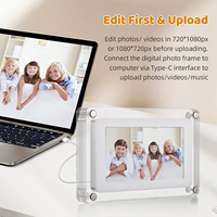 Marco de Fotos Digital de 5 Pulgadas con Carga USB, Reproducción Automática de Diapositivas, Reproducción de Video MP4, Recuerdos Familiares, Decoración del Hogar