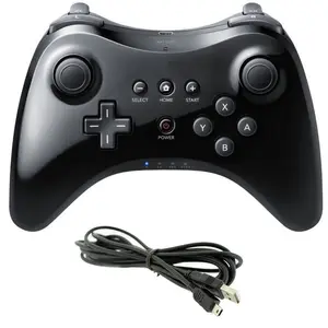 Wireless Classic Pro Joystick For Wiis U Pro Controller Analog With USB Charging Cable For Nintend Wiis U Gamepad