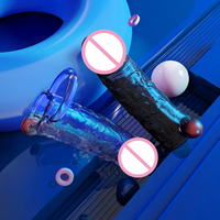 Paar Resonanz Klitoris Stimulation verlängert wiederauf ladbare Fernbedienung Dildo Set Silikon Dildo männlich Sexspielzeug für Mann