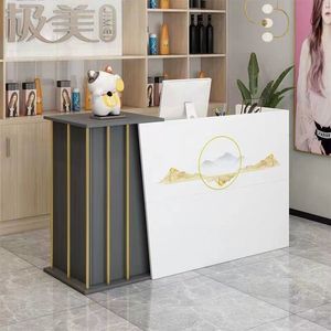Mostrador de Caja Moderno y Minimalista para Tienda de Ropa, Pequeño Mostrador Comercial para Bar, Barbería, Salón de Belleza, Recepción - Product Image 5