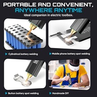Soudeuse par points SEESII avec boîtier en aluminium durable pour nickel pur de 0,15 mm, boîtier antichoc, pointes en cuivre pur, 80 niveaux de puissance