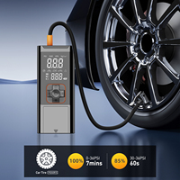WLETO 14.8V Certifié CE/FCC Gonfleur de pneus 150psi Portable Sans Fil Gonflage Rapide Mini Pompe à Vélo Numérique pour Pression des Pneus