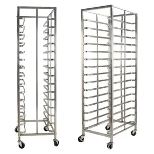 Food Grade Aluminum Alloy Baking Tray Rack Trolley 20 Layers Cage For Baking And Cooling Desserts