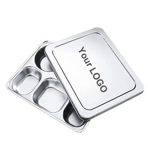 304 Stainless Steel 5 Compartments Rectangle Polished <b>Metal</b> Factory Direct <b>Lunch</b> <b>Box</b> With Lid Fits Eggs and Oranges - Product Image 3