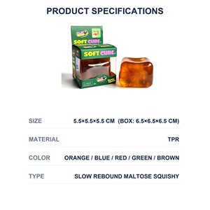 Jouet sensoriel anti-stress en cube <span class=keywords><strong>de</strong></span> maltose à remontée lente, alternative aux jouets à presser, pour filles et garçons <span class=keywords><strong>de</strong></span> tous âges - Product Image 3