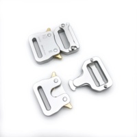 Conception personnalisée de boucle de ceinture tactique pour bagages à sangle en métal aluminium matériel boucle à dégagement latéral réglable