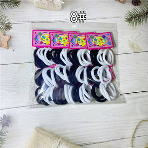 BELLEWORLD toptan çapı 4.5CM torbalı elastik saç bantları 72 kök/çanta kadın renk Polyester saç bağları - Product Image 2