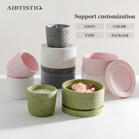 Vente en gros coffret cadeau personnalisé céramique style fraîcheur pour diffuseur de roseaux bougie parfumée diffuseur d'huiles essentielles en cristal pour la maison