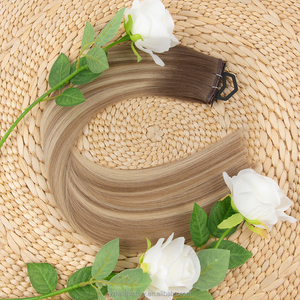 Extensions de cheveux humains russes Remy de haute qualité, 100 % vierges, lisses, avec trame invisible, double épaisseur aux pointes, pour toutes les couleurs - Product Image 6