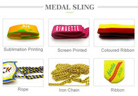 Médaille de sport personnalisée en alliage de zinc moulé sous pression, plaquée or, argent ou bronze, médaille de lutte 3D avec ruban