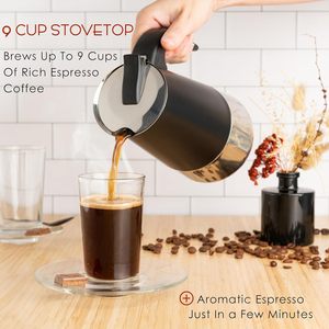 Classic Stainless Steel Moka Pot Espresso Coffee <b>Maker</b> - Product Image 2