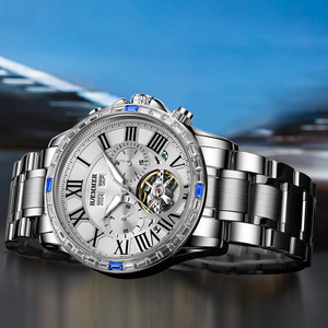 Montre mécanique automatique multifonctionnelle en acier inoxydable pour homme, calendrier perpétuel, 3 ATM, modèle spécial <span class=keywords><strong>Haimer</strong></span> pour le commerce extérieur - Product Image 2