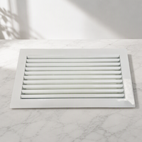 Grille de ventilation en aluminium à simple déflection anti-condensation avec amortisseur pour conduit de climatisation CVC