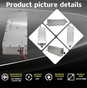 50W 2400-2500Mhz Lora Anti-Drone VCO Módulo de fuente de ruido RF LDMOS UAV Sistema de supresión Metal FPV Contador Módulos RF inalámbricos - Product Image 6