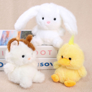 Coniglietti di Pasqua Bianchi Seduti in <span class=keywords><strong>Peluche</strong></span>, Giocattoli Imbottiti, Regali di Pasqua per Bambini - Product Image 3