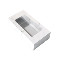 Boîte en PVC pour cils cosmétiques en papier d'impression personnalisée avec fenêtre transparente Boîte de papier d'emballage pour cils cosmétiques