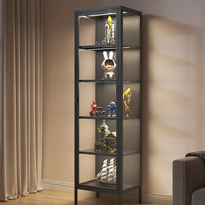 Vitrina de Vidrio con Puertas, Vitrina de 4 Niveles para Exhibición de Objetos de Colección, Librería - Product Image 3