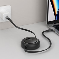 Kabel USB Fleksibel Tipis Tipe-C ke C 1M 100W Pengisian Cepat untuk Ponsel & Perangkat Android
