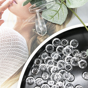 Acrylic <b>Buttons</b> 12mm Round Clear Plastic Resin For Clothing Jewelry Making 50Pcs - Product Image 1