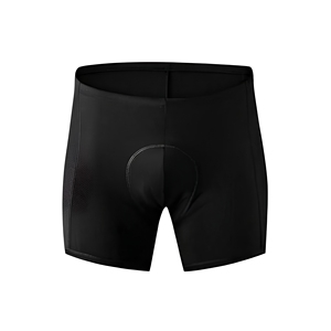 Shorts de cyclisme ajustés noirs pour hommes, matière en spandex et nylon respirante pour adultes - Product Image 1