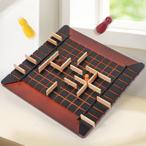 Juego de mesa de madera al por mayor para educación temprana: Juego de estrategia de cerco y intercepción, formación de convoyes, asedio del conejo. - Product Image 1