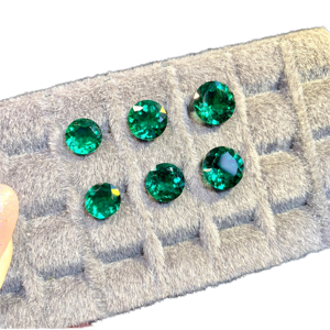 Piedras Sueltas de <span class=keywords><strong>Esmeralda</strong></span> Zambia de Corte Redondo, <span class=keywords><strong>Esmeralda</strong></span> Verde Cultivada en Laboratorio, <span class=keywords><strong>Precio</strong></span> por Gramo, Venta al Por Mayor - Product Image 1