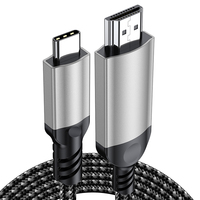 Cable USB C a HDMI 4k 30hz, Adaptador HDMI Tipo C, Aluminio Trenzado, Compatible con Thunderbolt 4 para Macbook, Laptop y Monitor