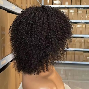 Perruque Kinky Bouclée à <span class=keywords><strong>Frange</strong></span> <span class=keywords><strong>Coupe</strong></span> Pixie Densité 250% Perruques Courtes <span class=keywords><strong>Cheveux</strong></span> Humains Frisés pour Femmes Perruque Bob Kinky Bouclée Pas Chère avec <span class=keywords><strong>Frange</strong></span> - Product Image 4
