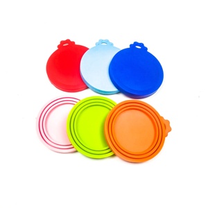 Đặc biệt cung cấp phổ Kích thước <span class=keywords><strong>Silicone</strong></span> vật nuôi có thể nắp đậy nhựa thực phẩm có nắp đậy cho chó và mèo phù hợp với 3 kích thước tiêu chuẩn của lon thực phẩm - Product Image 5