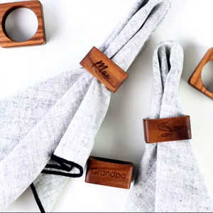 Anillo de Servilleta Redondo de Madera, Hecho a Mano, Clásico, Ecológico, Duradero, Decorativo para Mesa de Comedor, Accesorios para Bodas de Tradebyd - Product Image 1