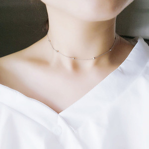 Meilleure Vente Prêt à l'emploi Collier Ras du <span class=keywords><strong>Cou</strong></span> en Argent Sterling avec Pendentif Fourniture pour Boutiques Vente en Gros Accessoire Femme en Gros - Product Image 2