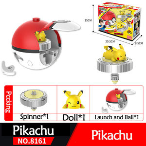 Venta caliente Pokemoned Spinning Fantasy <span class=keywords><strong>Pika</strong></span> Chu PVC Figura de acción y juego de disco de batalla giratorio para niños - Product Image 2