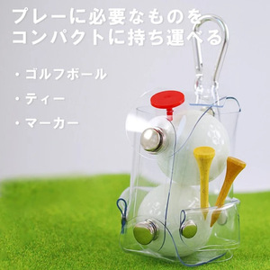 New Japanese and Korean style colorful PVC <b>golf</b> bag, two-pack, waist bag, perfect for summer. - Product Image 2