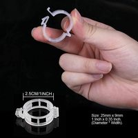Clip de support de plantes réutilisable Clips de plantes en plastique de jardin Clips ronds transparents de 25mm pour tomate