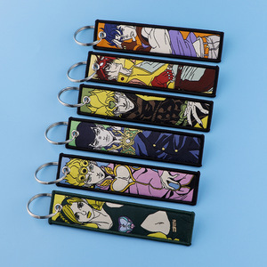 7 New Design Anime Embroidered Flight Tag Keychain for the Fans of Anime <strong>JoJo</strong> Adventure Backpack Decoration - Product Image 4