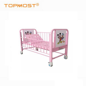 Cama de Hospital Pediátrica Yao Kang, Color Rosa, Manual, de Una Manivela, Diseño de Dibujos Animados, para Uso Hospitalario Infantil - Product Image 1