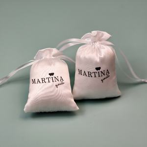 Pochette à cordon personnalisée avec logo, emballage cadeau, emballage pour bijoux, sac à cordon en satin - Product Image 5
