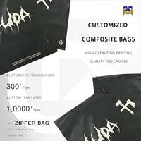 Sacs en plastique avec fermeture éclair PE, sacs en plastique avec impression de logo personnalisé, pochettes refermables réutilisables pour l'emballage de vêtements