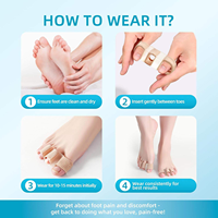Séparateurs d'orteils à 3 trous et correcteurs d'hallux valgus, écarteurs d'orteils en gel, redresseurs d'orteils marteau pour l'alignement des orteils et les orteils croisés ou superposés