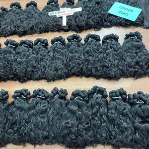 Paquetes de cabello crudo Extensión de cabello humano vietnamita color negro natural máquina ondulada natural trama Doble - Product Image 2