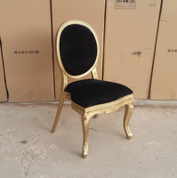 Chaise de banquet portable ovale en résine plastique, design Louis Royal, étanche et durable, pour hôtel, salle à manger et salon extérieur