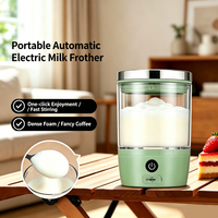 Kingze 12V Mini mousseur à lait électrique automatique Portable Rechargeable café lait mousseur voiture hôtel usage domestique