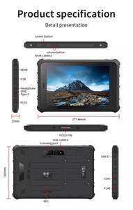 แท็บเล็ตพีซีกันน้ำทนทานขนาด8นิ้ว MTK6771 A80ST 4GB 64GB กล้องหน้า NFC ในตัวแอนดรอยด์มือถือ4G LTE MTK NFC - Product Image 4