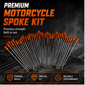 Rayons de <span class=keywords><strong>roue</strong></span> en acier inoxydable de 226 mm (21*1.6 pouces) avec embouts pour moto <span class=keywords><strong>KTM</strong></span> EXC 125-530cc CR 125/250 KX125 KX250 YZ125 YZ250 - Product Image 1