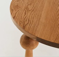 Table basse ronde en bois massif de style nordique DISHI, design artistique, table de négociation simple et créative pour la maison, pour le café, le bar, la boutique