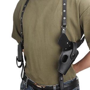 ซองปืนพกแบบซ่อนใต้แขน หนังวัวแท้ ทรง Puck พร้อมช่องใส่แม็กกาซีน กระเป๋า - Product Image 3