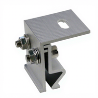 Pince de fixation solaire simple en alliage AL6005 T5 pour toiture à joint debout, clip de montage solaire pour accessoires de support PV sur toiture métallique
