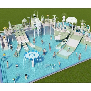 Solution complète pour parcs aquatiques commerciaux et aires de jeux aquatiques : Ensemble d'équipements de jeux aquatiques multi-glissades sur mesure - Product Image 1