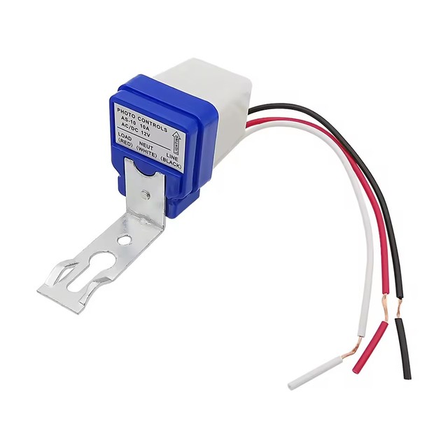 Photoswitch Sensor Switch Universal Automatic On Off Photocell Street Light Control DC/AC 10A 12V 24V 110V 220V